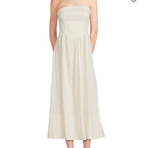 NWT WeWoreWhat ivory corset dress.